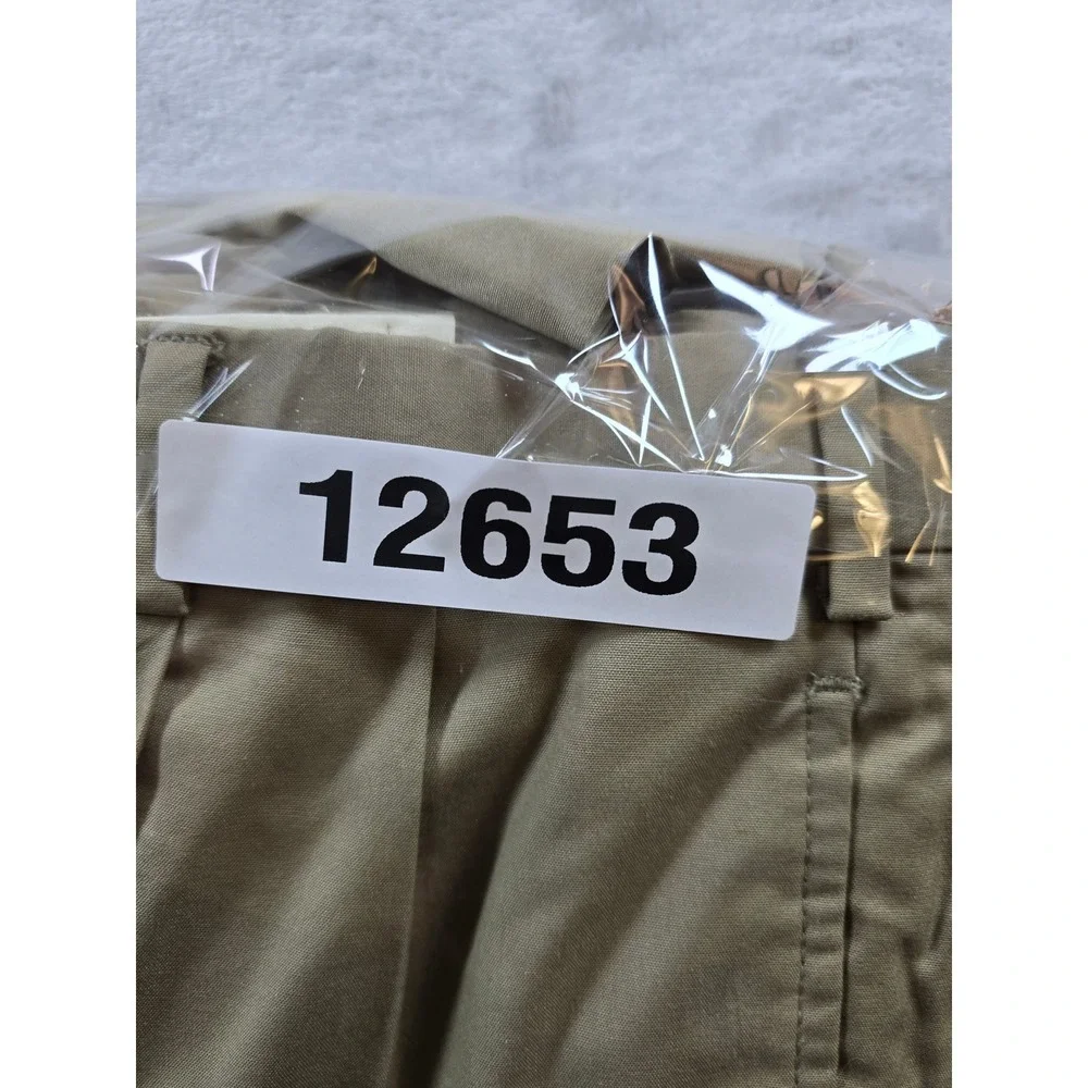 Brooks Brothers Cotton Blend Suit Mens 44L 2 Piece 38x29 Pleated Tan Classic